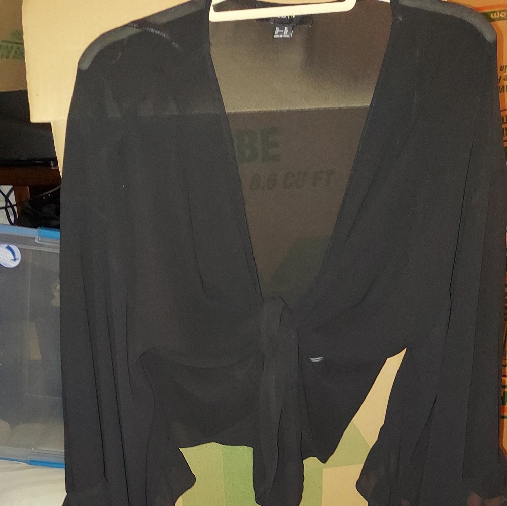 Sheer chiffon wrap